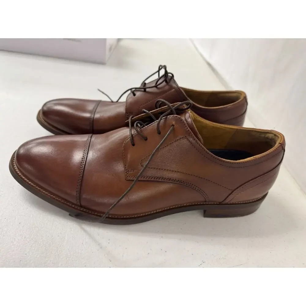 Florsheim Rucci Cap Toe Brown Leather Oxford Dress Shoe 13384NR-221 Men's Sz 10M
